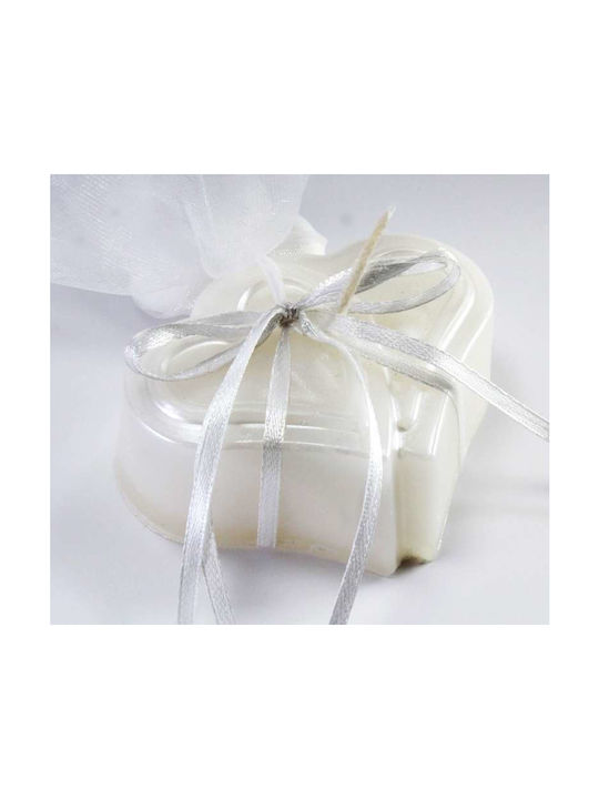 Κέρινη Καρδιά Διπλή Σατινέ 8x6x3.5 Cm