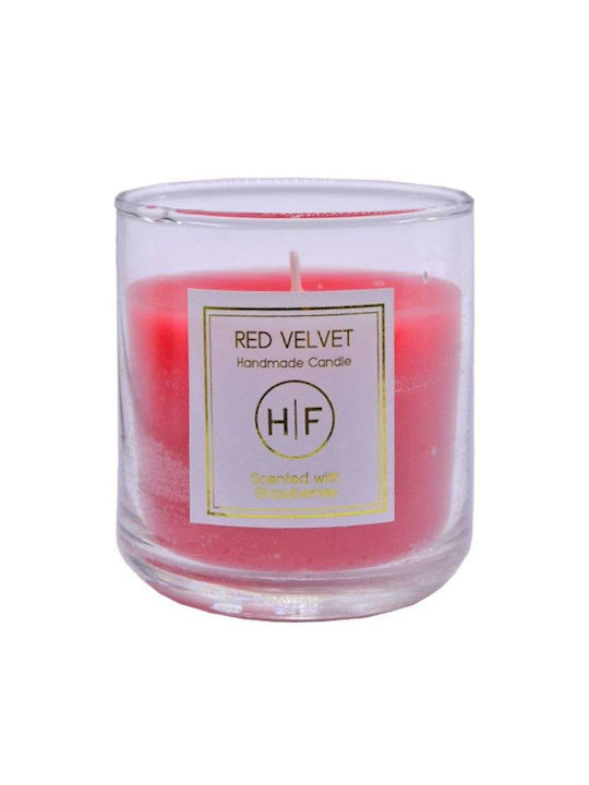 Αρωματικό Κερί σε Βάζο με Άρωμα Φράουλα Κόκκινο 140gr